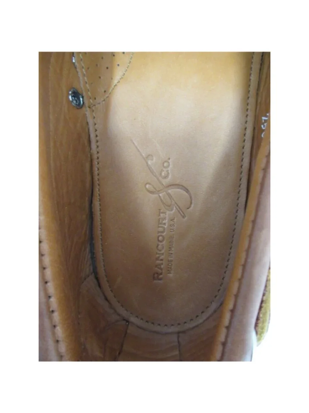 Rancourt & Co Boat Shoes 11 D Navy Leather Moccasin Lace Up USA Made